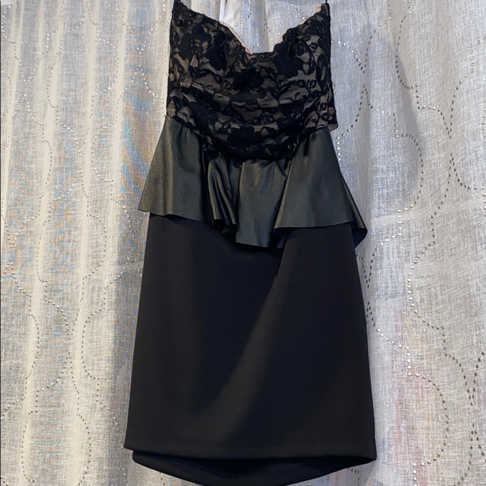 Foreign Exchange Halter Black Dress